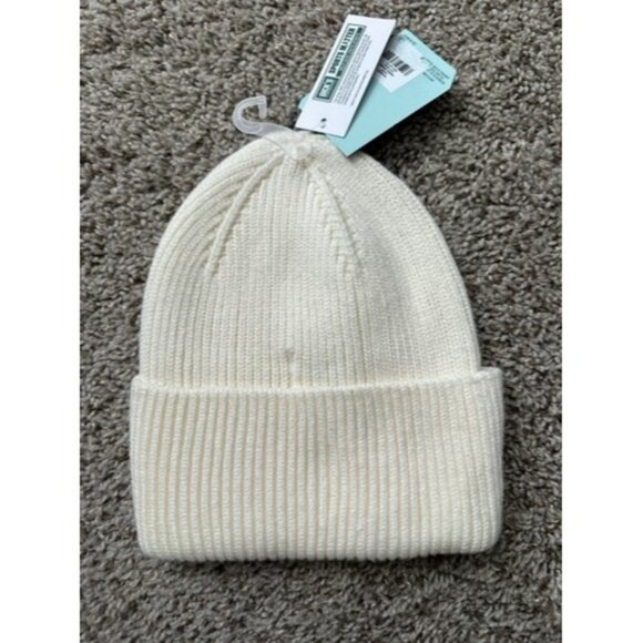 DSG womens ribbed oat milk beanie headgear OSFM Winter Hat - Picture 3 of 7